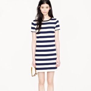 Jcrew navy and white striped dress